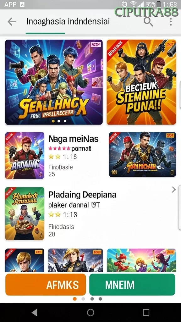 Cuplikan layar PESGSLOT — menu navigasi