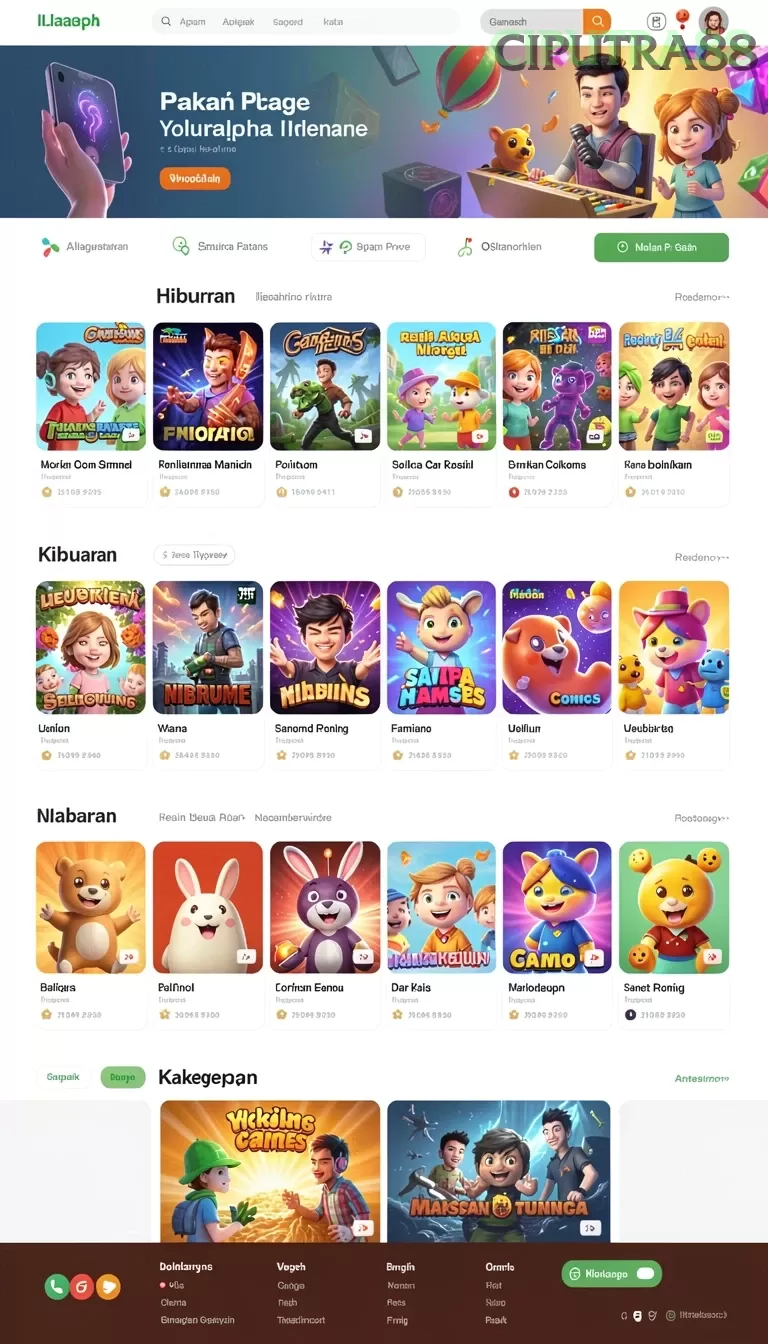 Cuplikan layar FUNGAME777 — halaman utama